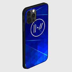 Чехол для iPhone 12 Pro Max Twenty One Pilots blue poly, цвет: 3D-черный — фото 2