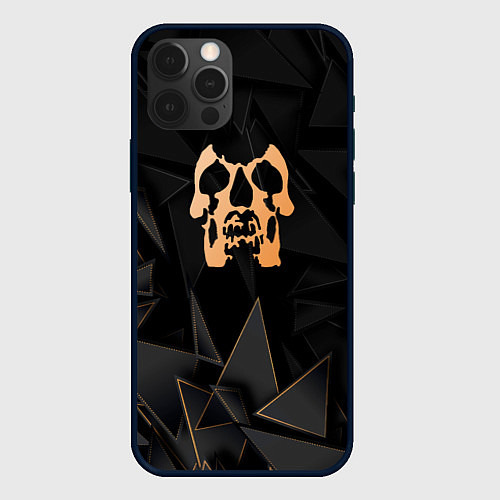 Чехол iPhone 12 Pro Max Deftones golden poly / 3D-Черный – фото 1