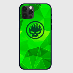 Чехол для iPhone 12 Pro Max The Offspring green poly, цвет: 3D-черный