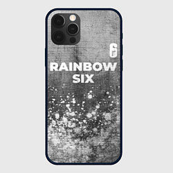 Чехол для iPhone 12 Pro Max Rainbow Six - grey gradient посередине, цвет: 3D-черный