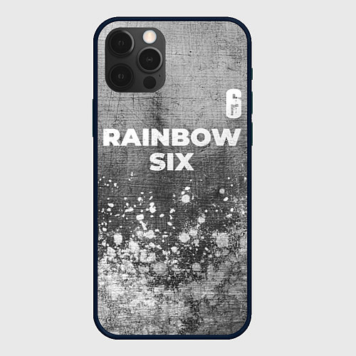 Чехол iPhone 12 Pro Max Rainbow Six - grey gradient посередине / 3D-Черный – фото 1