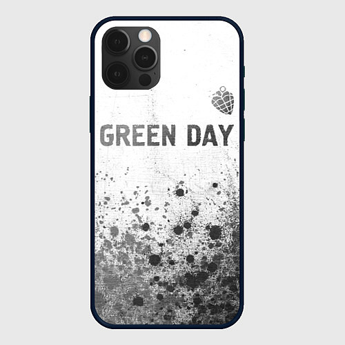 Чехол iPhone 12 Pro Max Green Day - white gradient посередине / 3D-Черный – фото 1