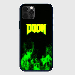 Чехол iPhone 12 Pro Max Doom кислотное лого огонь