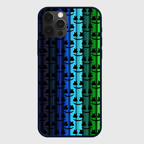 Чехол iPhone 12 Pro Max Marshmello gradient / 3D-Черный – фото 1