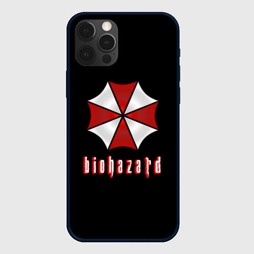 Чехол iPhone 12 Pro Max Biohazard logo / 3D-Черный – фото 1