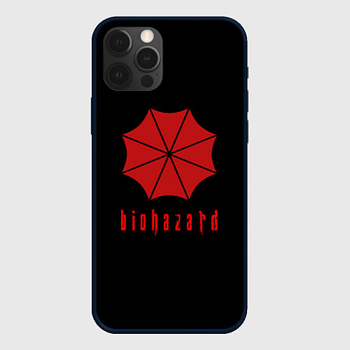 Чехол iPhone 12 Pro Max Biohazard resident game / 3D-Черный – фото 1