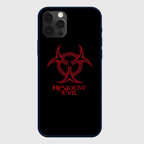 Чехол iPhone 12 Pro Max Resident evil biohazard logo / 3D-Черный – фото 1