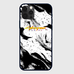 Чехол iPhone 12 Pro Max Cyberpunk 2077 fire black