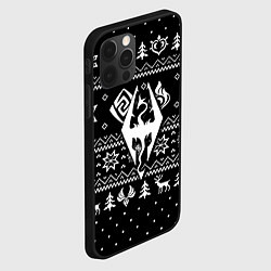 Чехол для iPhone 12 Pro Max The Elder Scrolls game pattern, цвет: 3D-черный — фото 2