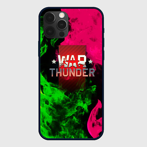 Чехол iPhone 12 Pro Max Warthunder flame fight / 3D-Черный – фото 1