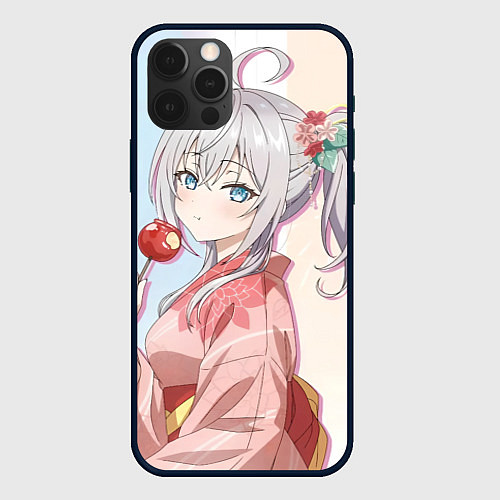Чехол iPhone 12 Pro Max Аля иногда кокетничает со мной по русски Алиса / 3D-Черный – фото 1