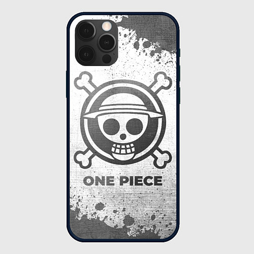 Чехол iPhone 12 Pro Max One Piece - white gradient / 3D-Черный – фото 1