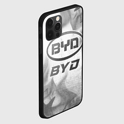 Чехол для iPhone 12 Pro Max BYD - white gradient, цвет: 3D-черный — фото 2