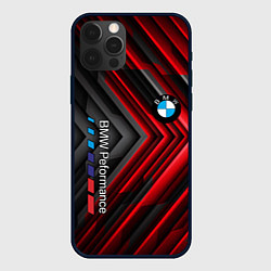 Чехол iPhone 12 Pro Max BMW geometry stripes red