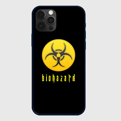 Чехол iPhone 12 Pro Max Resident Evil biohazard / 3D-Черный – фото 1