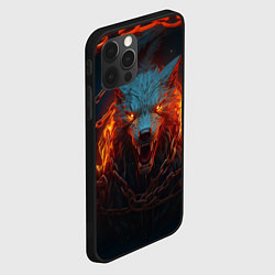Чехол для iPhone 12 Pro Max Волк в цепях, цвет: 3D-черный — фото 2