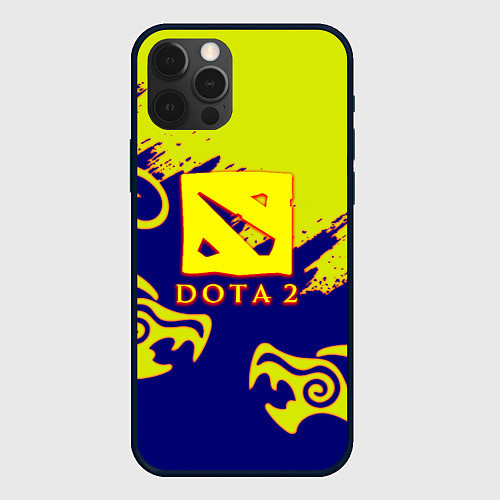 Чехол iPhone 12 Pro Max Dota dragon steel / 3D-Черный – фото 1