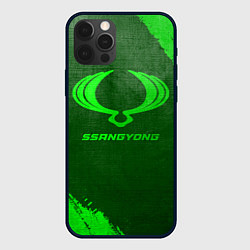 Чехол iPhone 12 Pro Max SsangYong - green gradient