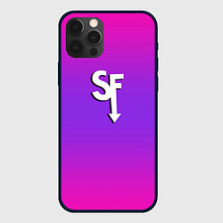 Чехол iPhone 12 Pro Max Sally Face neon gradient