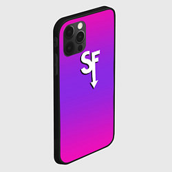 Чехол для iPhone 12 Pro Max Sally Face neon gradient, цвет: 3D-черный — фото 2