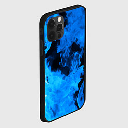 Чехол для iPhone 12 Pro Max Столкновение синего огня, цвет: 3D-черный — фото 2