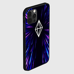 Чехол для iPhone 12 Pro Max The Sims neon energy, цвет: 3D-черный — фото 2