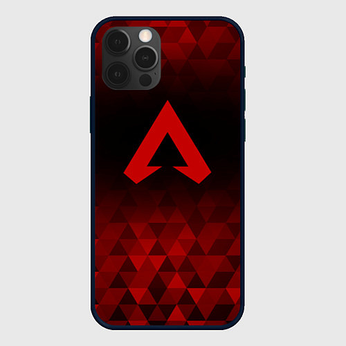 Чехол iPhone 12 Pro Max Apex Legends red poly / 3D-Черный – фото 1