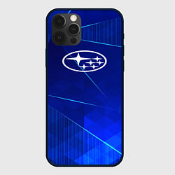 Чехол iPhone 12 Pro Max Subaru blue poly