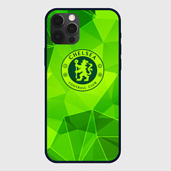 Чехол для iPhone 12 Pro Max Chelsea green poly, цвет: 3D-черный