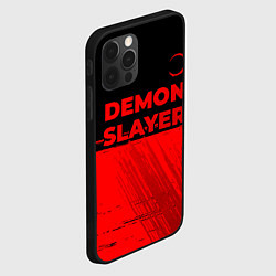 Чехол для iPhone 12 Pro Max Demon Slayer - red gradient посередине, цвет: 3D-черный — фото 2