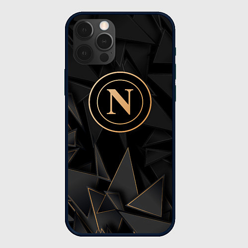 Чехол iPhone 12 Pro Max Napoli golden poly / 3D-Черный – фото 1