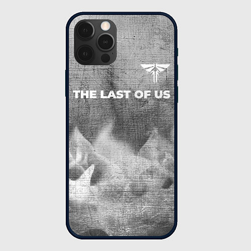 Чехол iPhone 12 Pro Max The Last Of Us - grey gradient посередине / 3D-Черный – фото 1