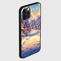 Чехол для iPhone 12 Pro Max Уютный снежный городок, цвет: 3D-черный — фото 2