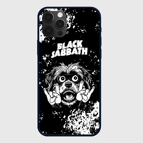 Чехол iPhone 12 Pro Max Black Sabbath рок пес / 3D-Черный – фото 1