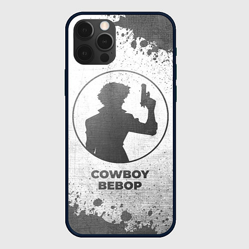 Чехол iPhone 12 Pro Max Cowboy Bebop - white gradient / 3D-Черный – фото 1