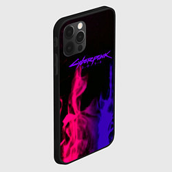 Чехол для iPhone 12 Pro Max Cyberpunk 2077 neon flame, цвет: 3D-черный — фото 2