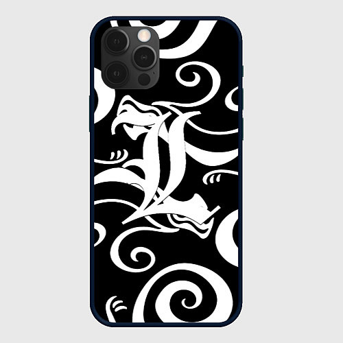 Чехол iPhone 12 Pro Max Death Note japan anime / 3D-Черный – фото 1