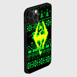 Чехол для iPhone 12 Pro Max The Elder Scrolls кислотное лого зима, цвет: 3D-черный — фото 2