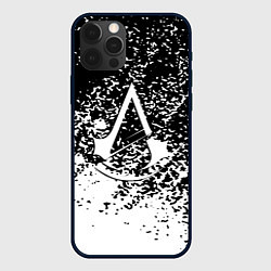 Чехол iPhone 12 Pro Max Assassins Creed лого краски