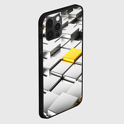 Чехол для iPhone 12 Pro Max Оптические кубы текстура, цвет: 3D-черный — фото 2