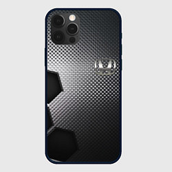 Чехол для iPhone 12 Pro Max Honda metal auto, цвет: 3D-черный