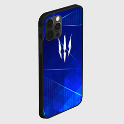 Чехол для iPhone 12 Pro Max The Witcher blue poly, цвет: 3D-черный — фото 2