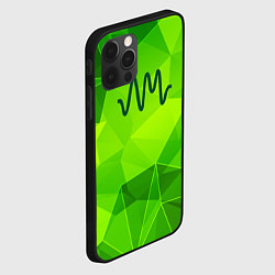 Чехол для iPhone 12 Pro Max Arctic Monkeys green poly, цвет: 3D-черный — фото 2