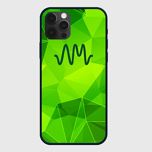 Чехол iPhone 12 Pro Max Arctic Monkeys green poly / 3D-Черный – фото 1