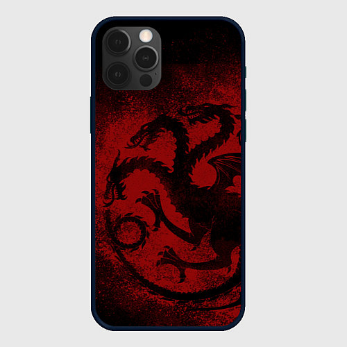 Чехол iPhone 12 Pro Max Targaryen house Game of Thrones / 3D-Черный – фото 1