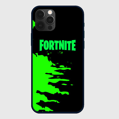 Чехол iPhone 12 Pro Max Fortnite краски звезды / 3D-Черный – фото 1