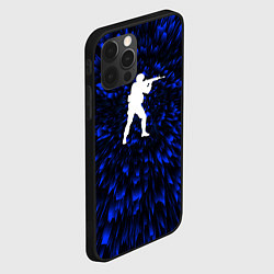 Чехол для iPhone 12 Pro Max Counter Strike blue energy, цвет: 3D-черный — фото 2