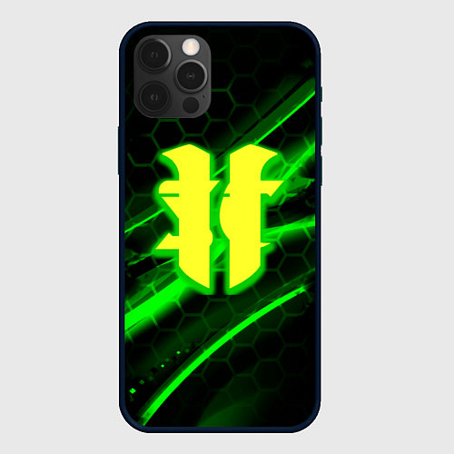 Чехол iPhone 12 Pro Max Starcraft 2 кислотные соты линии / 3D-Черный – фото 1