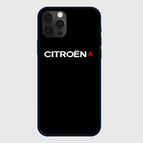 Чехол iPhone 12 Pro Max Citroen logo / 3D-Черный – фото 1