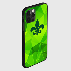 Чехол для iPhone 12 Pro Max Saints Row green poly, цвет: 3D-черный — фото 2